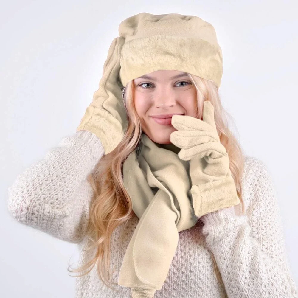 Women's Warm Fleece Winter - Women's Hat and Glove Set + Hats Gloves Scarves for